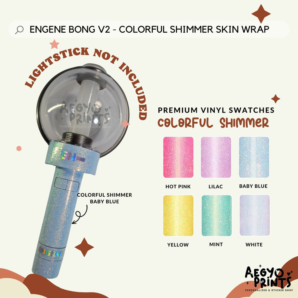 ENGENE BONG V2 - COLORFUL SHIMMER SKIN WRAP Decal Sticker by Aegyoprints