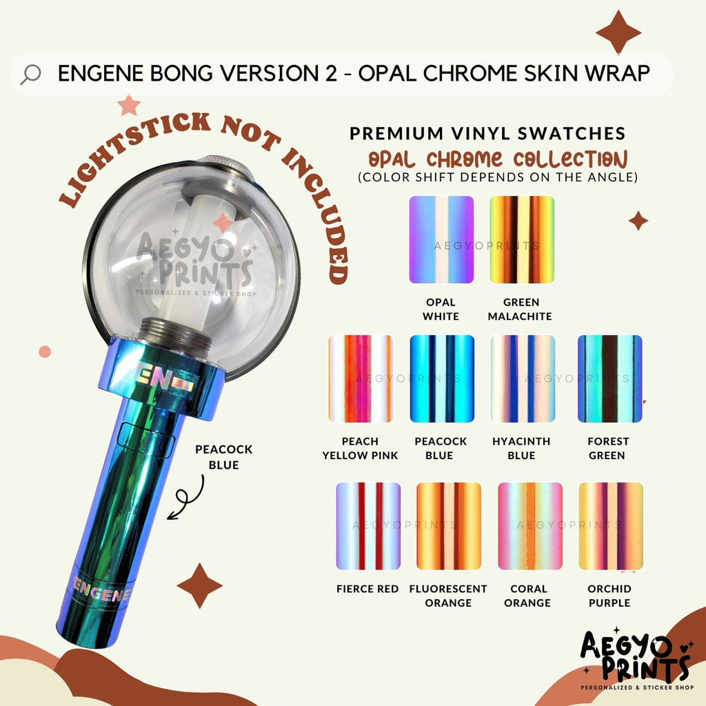 ENGENE BONG V2 - OPAL CHROME SKIN WRAP Decal Sticker by Aegyoprints