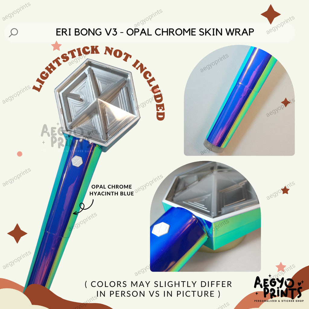 ERIBONG V3 - Opal Chrome Skin Wrap for EXO Lightstick| Aegyoprints