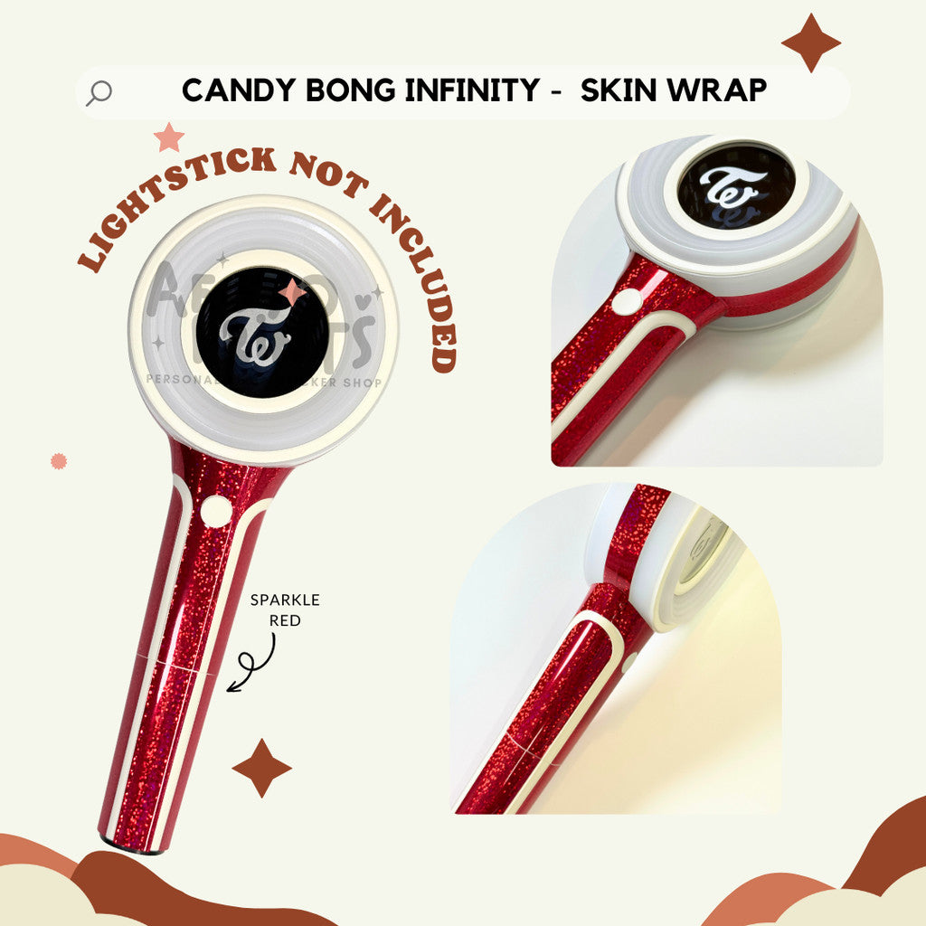 TWICE CANDY BONG INFINITY - HOLO SPARKLE SKIN WRAP | AegyoPrints