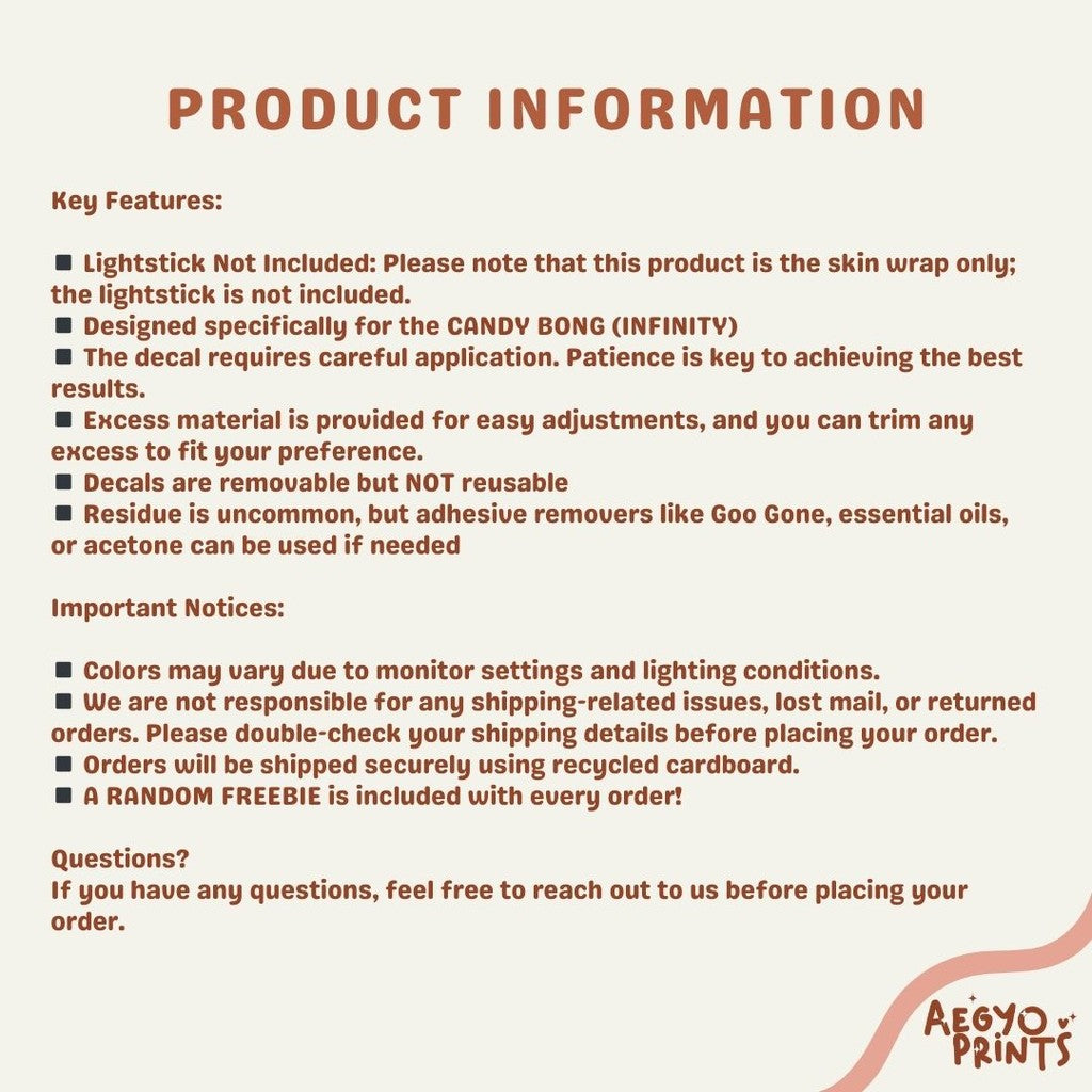 TWICE CANDY BONG INFINITY - HOLO SPARKLE SKIN WRAP | AegyoPrints