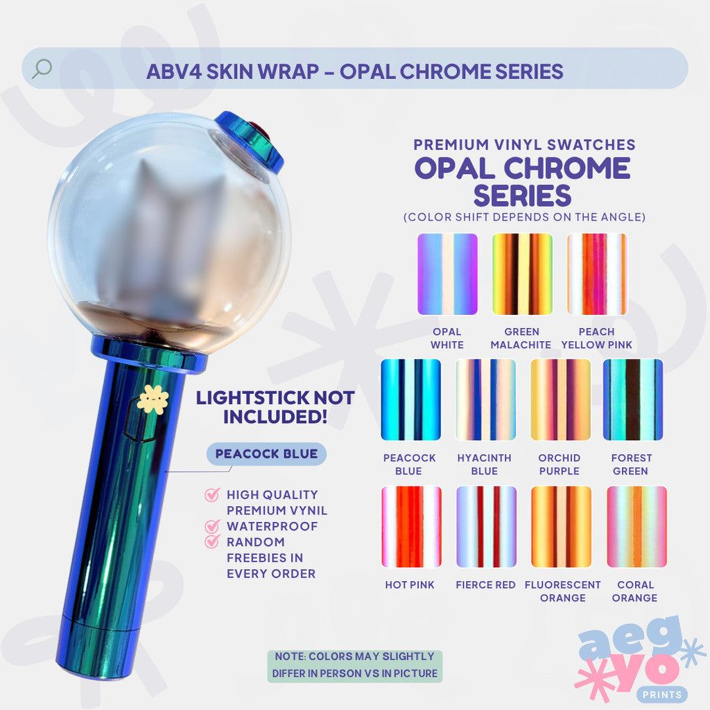 ABV4 - OPAL CHROME SERIES FAN-MADE Army Bomb V4 Skin Wrap | Aegyoprints (sticker decals only)
