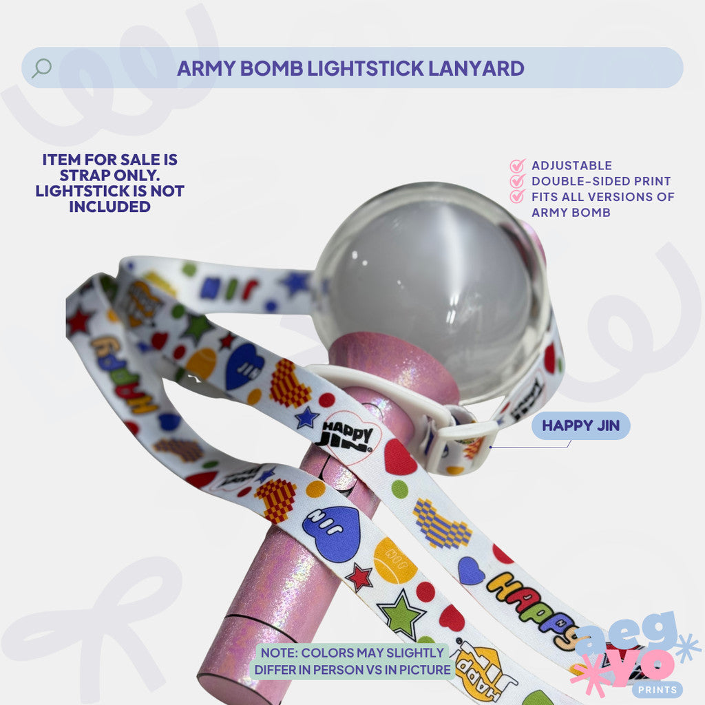 BANGTAN FAN-MADE LIGHTSTICK LANYARD FOR ARMY BOMB | AEGYOPRINTS