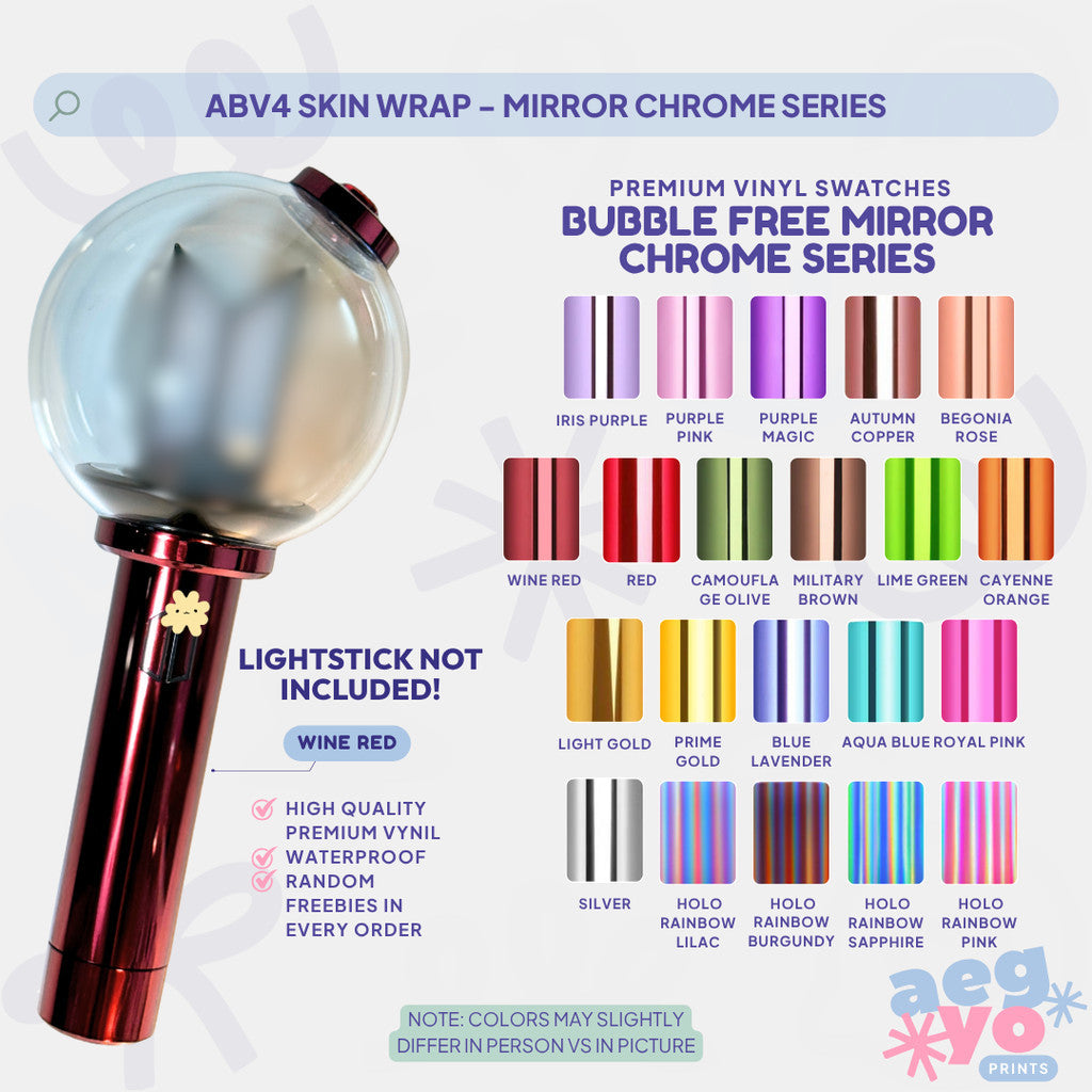 ABV4 - MIRROR CHROME SERIES FAN-MADE Army Bomb Version 4 Skin Wrap | Aegyoprints