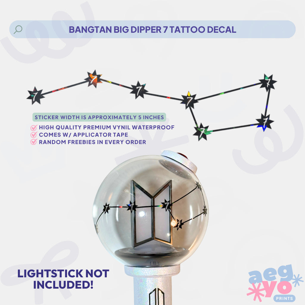 BANGTAN BIG DIPPER 7  DECAL STICKER | Aegyo Prints