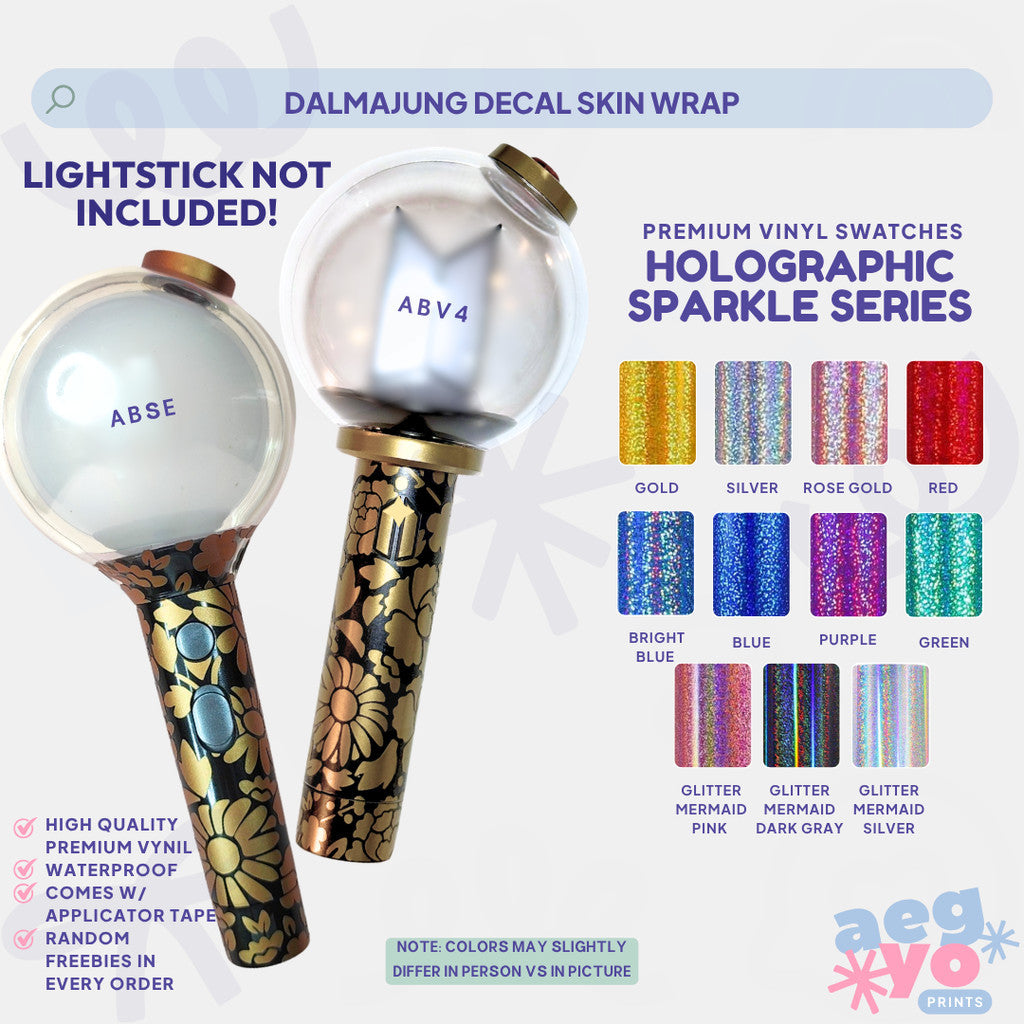 SPARKLE | Dalmajung Decal Army Bomb Skin Wrap for ABSE & ABV4 Suga DDay Mic Inspired
