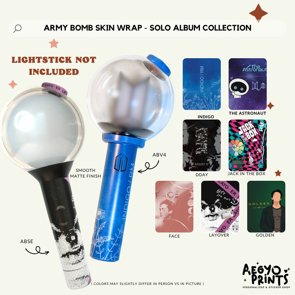 BANGTAN SOLO ALBUM INSPIRED - FAN-MADE Army Bomb Skin Wrap FOR ABSE & ABV4 |BY AEGYOPRINTS