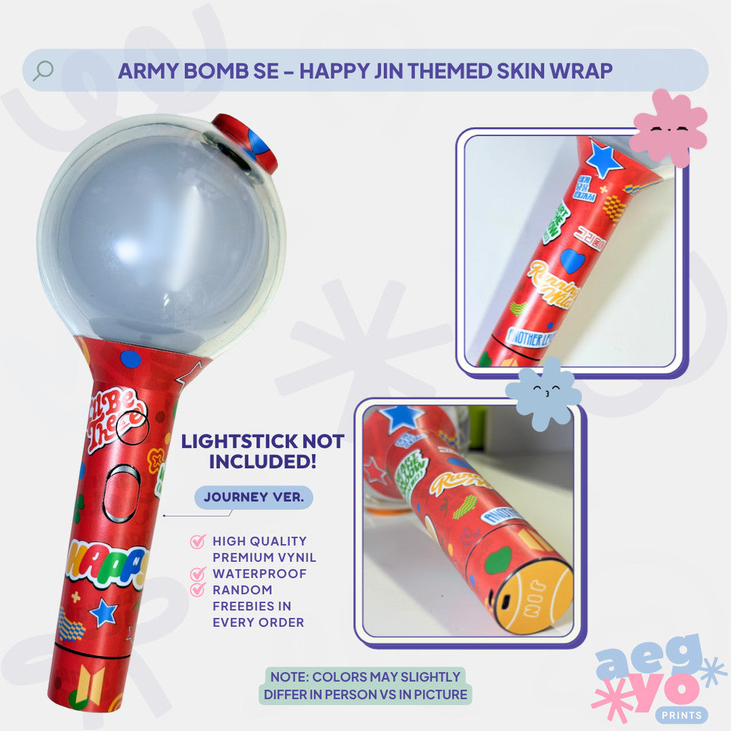 ABSE - Happy Jin Tracklist Fan-made Army Bomb Skin Wrap by Aegyoprints