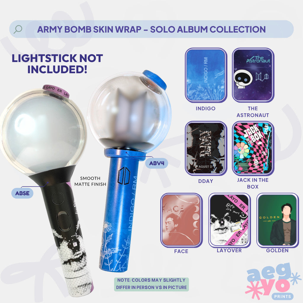 BANGTAN SOLO ALBUM INSPIRED - FAN-MADE Army Bomb Skin Wrap FOR ABSE & ABV4 |BY AEGYOPRINTS