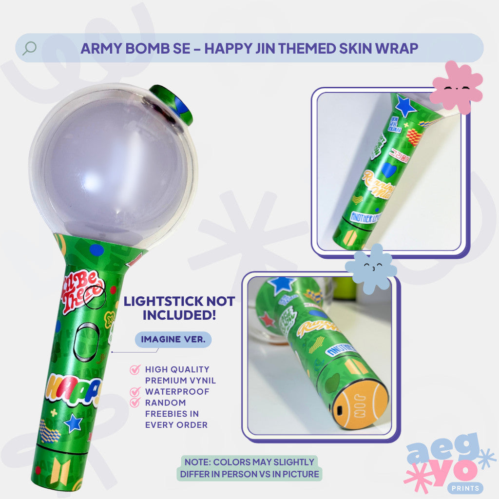 ABSE - Happy Jin Tracklist Fan-made Army Bomb Skin Wrap by Aegyoprints