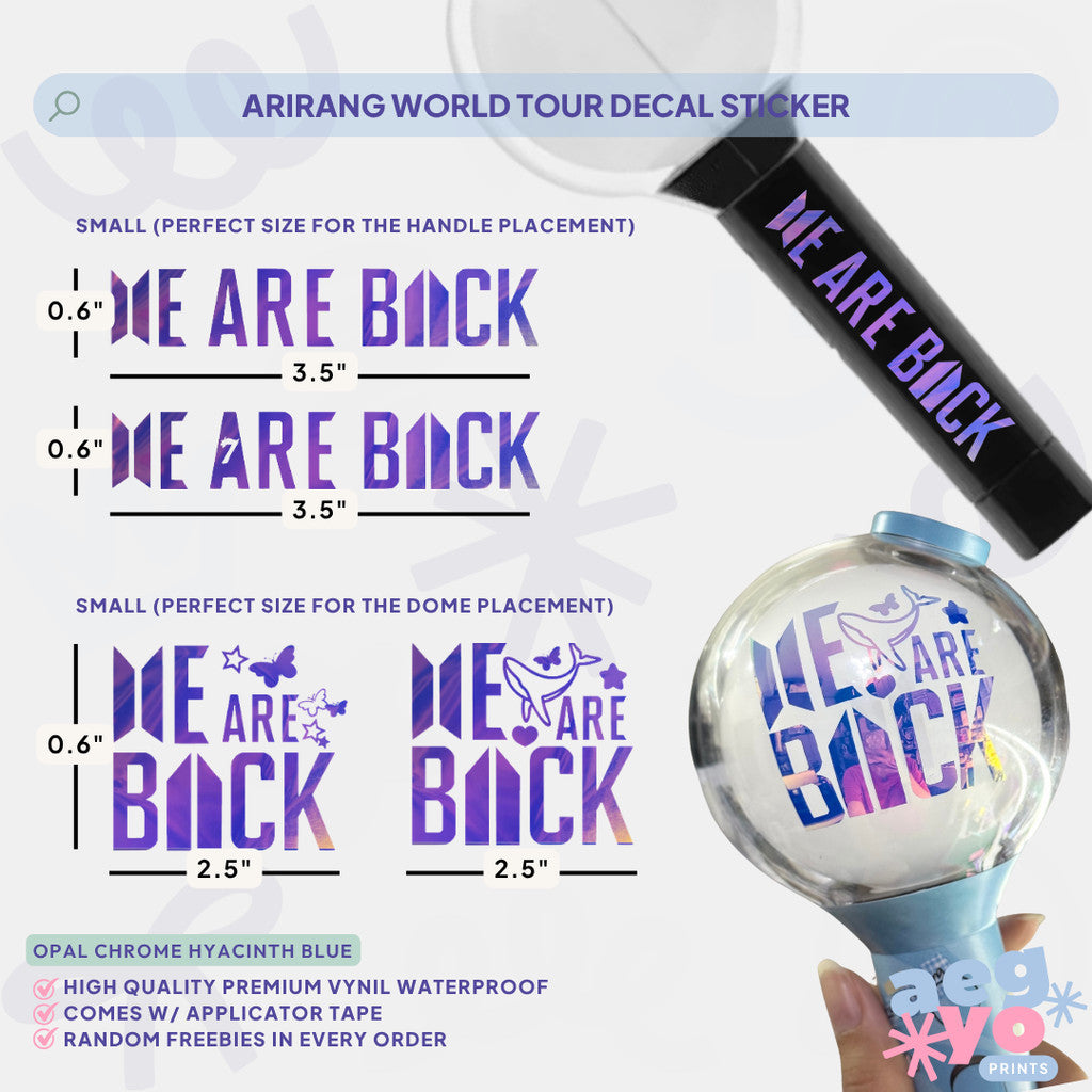 WE ARE BACK - 2025 FESTA DECAL STICKER | Aegyoprints