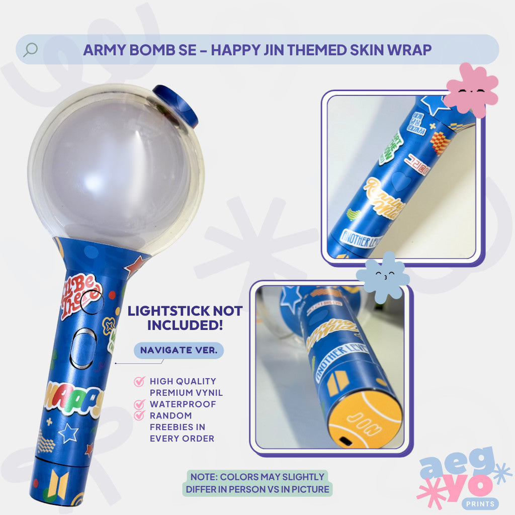 ABSE - Happy Jin Tracklist Fan-made Army Bomb Skin Wrap by Aegyoprints