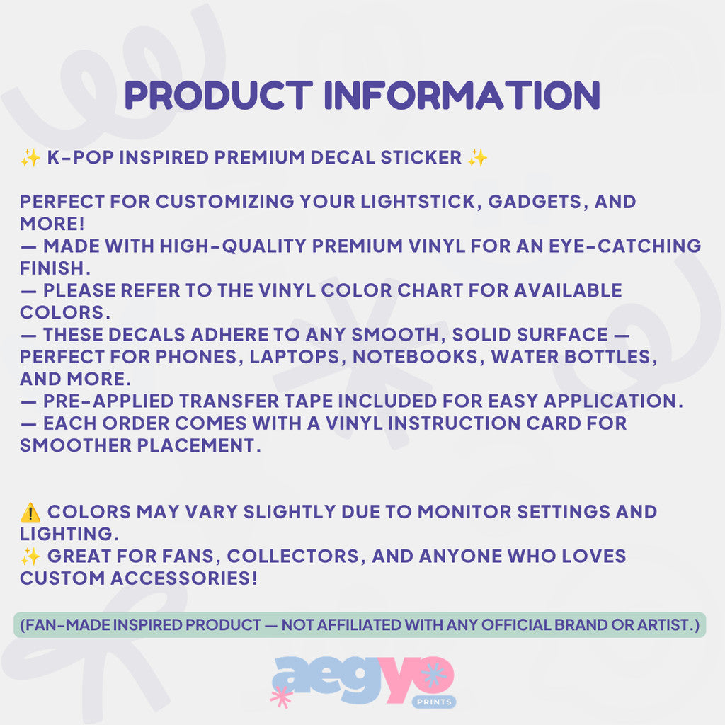 BANGTAN BABY CHARACTER FACE FAN-MADE DECAL STICKER