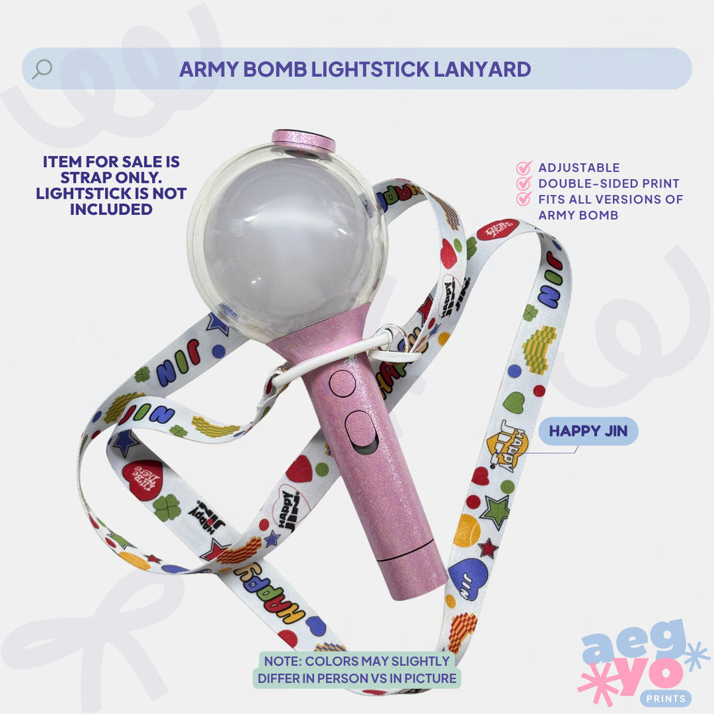 BANGTAN FAN-MADE LIGHTSTICK LANYARD FOR ARMY BOMB | AEGYOPRINTS