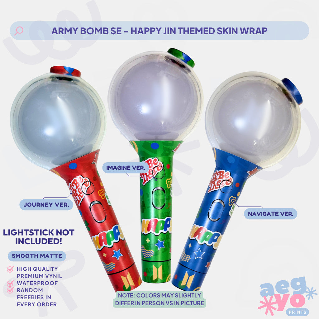 ABSE - Happy Jin Tracklist Fan-made Army Bomb Skin Wrap by Aegyoprints